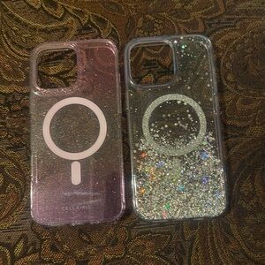 iPhone 16 pro max glitter cases lot of 2 insignia and cellairis brand names